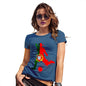 Funny Gifts For Women Football Soccer Silhouette Portugal Women's T-Shirt Medium Royal Blue