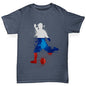 Novelty Tees For Boys Football Soccer Silhouette Russia Boy's T-Shirt Age 5-6 Dark Grey