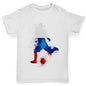 Boys Funny T Shirt Football Soccer Silhouette Russia Boy's T-Shirt Age 9-11 White