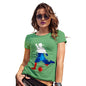 Womens Funny T Shirts Football Soccer Silhouette Russia Women's T-Shirt X-Large Green