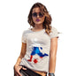 Funny Tee Shirts For Women Football Soccer Silhouette Russia Women's T-Shirt Medium Natural