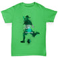 Boys novelty t shirts Football Soccer Silhouette Saudi Arabia Boy's T-Shirt Age 7-8 Green