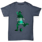 Boys novelty t shirts Football Soccer Silhouette Saudi Arabia Boy's T-Shirt Age 3-4 Dark Grey