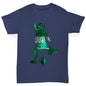 funny t shirts for girls Football Soccer Silhouette Saudi Arabia Girl's T-Shirt Age 3-4 Navy