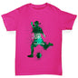 Novelty Tees For Girls Football Soccer Silhouette Saudi Arabia Girl's T-Shirt Age 7-8 Pink