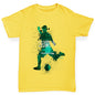 Girls funny tee shirts Football Soccer Silhouette Saudi Arabia Girl's T-Shirt Age 12-14 Yellow