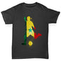 Boys novelty t shirts Football Soccer Silhouette Senegal Boy's T-Shirt Age 12-14 Black