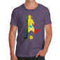 Funny T Shirts For Men Football Soccer Silhouette Senegal Men's T-Shirt Small Plum