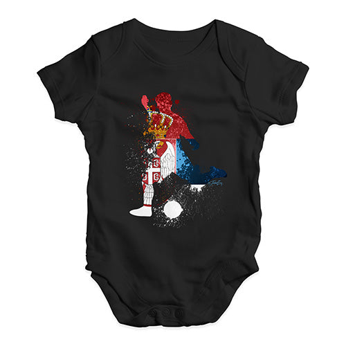 football Soccer Silhouette Serbia Baby Unisex Baby Grow Bodysuit