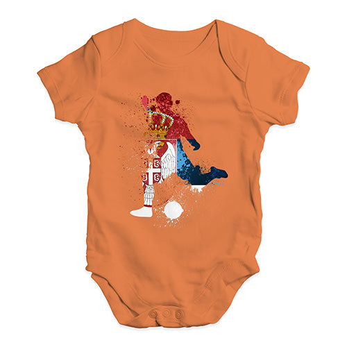 football Soccer Silhouette Serbia Baby Unisex Baby Grow Bodysuit