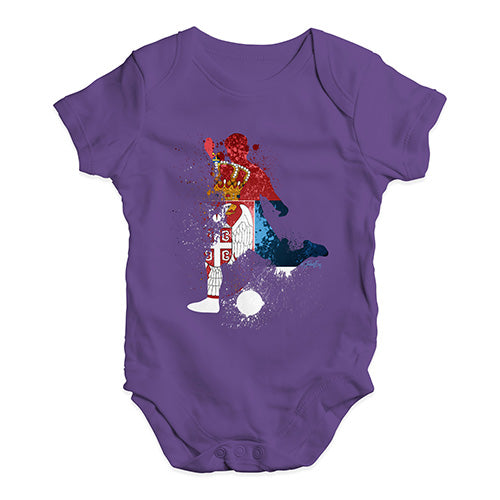 football Soccer Silhouette Serbia Baby Unisex Baby Grow Bodysuit