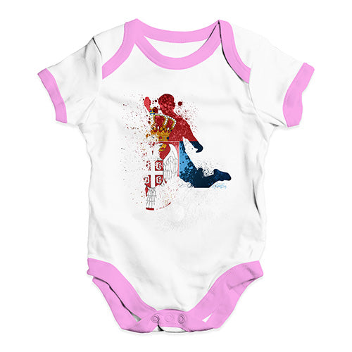 football Soccer Silhouette Serbia Baby Unisex Baby Grow Bodysuit