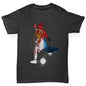 funny t shirts for girls Football Soccer Silhouette Serbia Girl's T-Shirt Age 12-14 Black