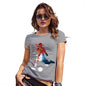 Funny Gifts For Women Football Soccer Silhouette Serbia Women's T-Shirt Small Light Grey