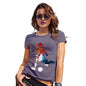 Womens Novelty T Shirt Christmas Football Soccer Silhouette Serbia Women's T-Shirt Small Plum