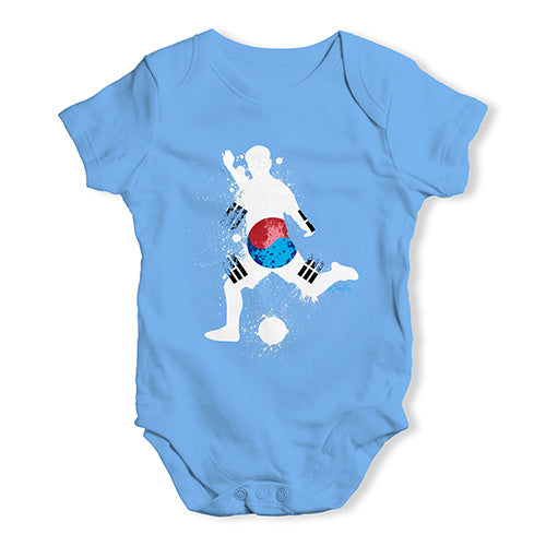 football Soccer Silhouette South Korea Baby Unisex Baby Grow Bodysuit