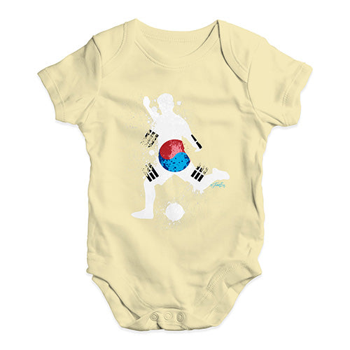 football Soccer Silhouette South Korea Baby Unisex Baby Grow Bodysuit