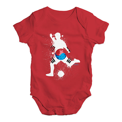 football Soccer Silhouette South Korea Baby Unisex Baby Grow Bodysuit