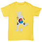 Boys Funny Tshirts Football Soccer Silhouette South Korea Boy's T-Shirt Age 3-4 Yellow