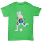 Novelty Tees For Girls Football Soccer Silhouette South Korea Girl's T-Shirt Age 5-6 Green