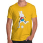 Novelty Tshirts Men Funny Football Soccer Silhouette South Korea Men's T-Shirt X-Large Yellow