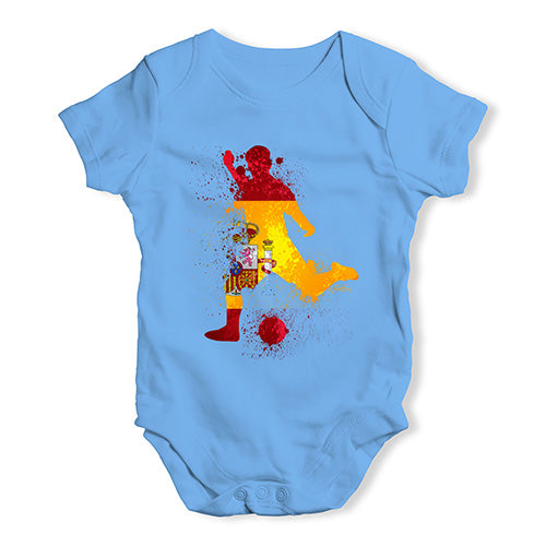 football Soccer Silhouette Spain Baby Unisex Baby Grow Bodysuit