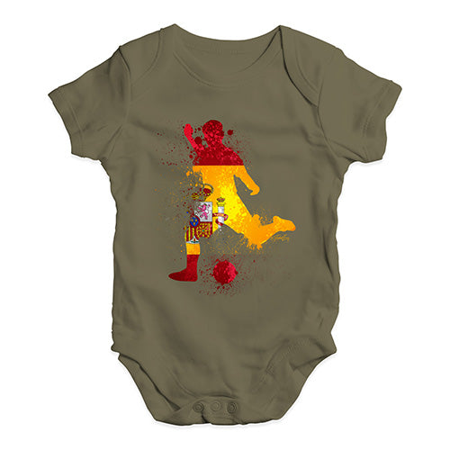 football Soccer Silhouette Spain Baby Unisex Baby Grow Bodysuit