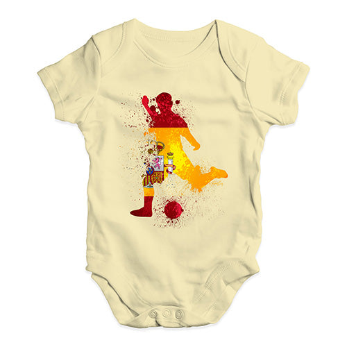 football Soccer Silhouette Spain Baby Unisex Baby Grow Bodysuit