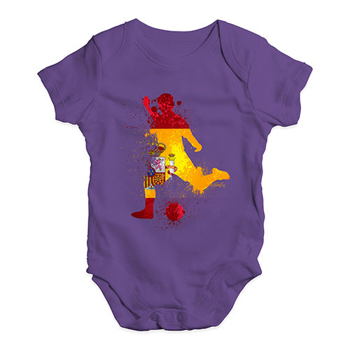 football Soccer Silhouette Spain Baby Unisex Baby Grow Bodysuit