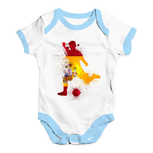 football Soccer Silhouette Spain Baby Unisex Baby Grow Bodysuit