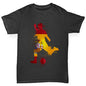 Boys novelty t shirts Football Soccer Silhouette Spain Boy's T-Shirt Age 12-14 Black