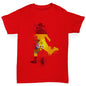 Boys funny tee shirts Football Soccer Silhouette Spain Boy's T-Shirt Age 7-8 Red