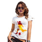 Womens Novelty T Shirt Christmas Football Soccer Silhouette Spain Women's T-Shirt Small White