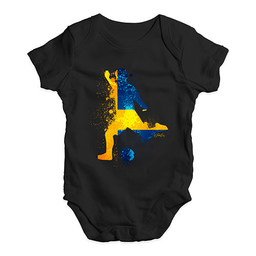 football Soccer Silhouette Sweden Baby Unisex Baby Grow Bodysuit