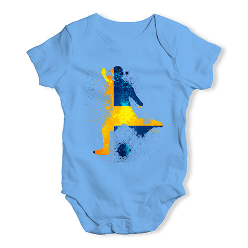 football Soccer Silhouette Sweden Baby Unisex Baby Grow Bodysuit