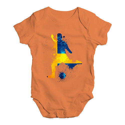 football Soccer Silhouette Sweden Baby Unisex Baby Grow Bodysuit