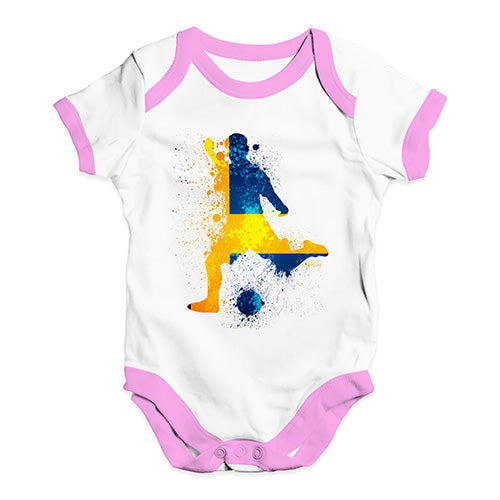 football Soccer Silhouette Sweden Baby Unisex Baby Grow Bodysuit