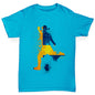 Boys novelty tees Football Soccer Silhouette Sweden Boy's T-Shirt Age 9-11 Azure Blue