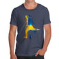 Funny Mens T Shirts Football Soccer Silhouette Sweden Men's T-Shirt Medium Navy