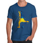 Novelty Tshirts Men Funny Football Soccer Silhouette Sweden Men's T-Shirt Small Royal Blue