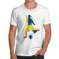 Funny T-Shirts For Men Football Soccer Silhouette Sweden Men's T-Shirt Large White