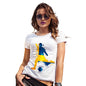 Womens Funny T Shirts Football Soccer Silhouette Sweden Women's T-Shirt X-Large White