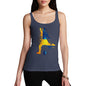 Womens Humor Novelty Graphic Funny Tank Top Football Soccer Silhouette Sweden Women's Tank Top Medium Navy