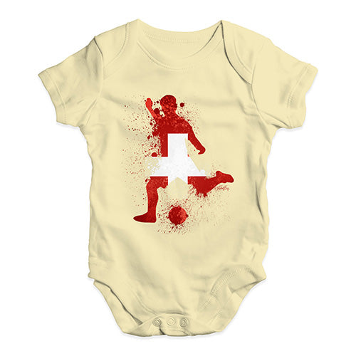 football Soccer Silhouette Switzerland Baby Unisex Baby Grow Bodysuit