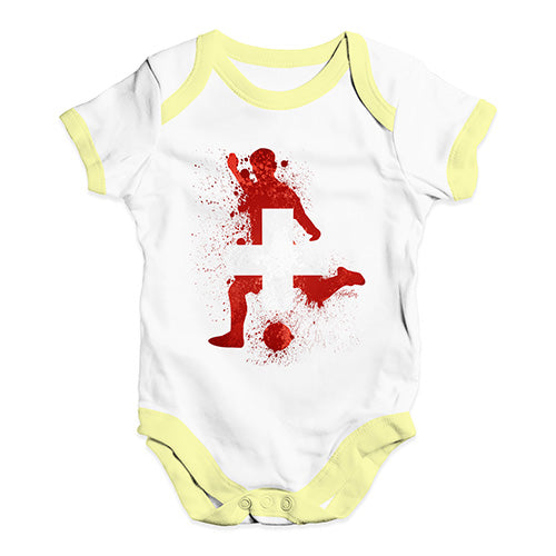 football Soccer Silhouette Switzerland Baby Unisex Baby Grow Bodysuit