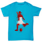 Novelty Tees For Boys Football Soccer Silhouette Switzerland Boy's T-Shirt Age 12-14 Azure Blue