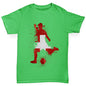 Boys funny tee shirts Football Soccer Silhouette Switzerland Boy's T-Shirt Age 3-4 Green