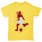 funny t shirts for boys Football Soccer Silhouette Switzerland Boy's T-Shirt Age 3-4 Yellow