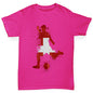 Girls novelty t shirts Football Soccer Silhouette Switzerland Girl's T-Shirt Age 9-11 Pink