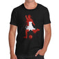 Novelty Tshirts Men Football Soccer Silhouette Switzerland Men's T-Shirt Medium Black